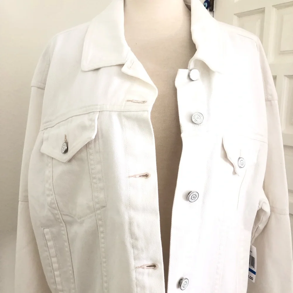 NWT Scotch & Soda 100% Cotton Off-White Denim Jacket XL - Picture 6 of 13
